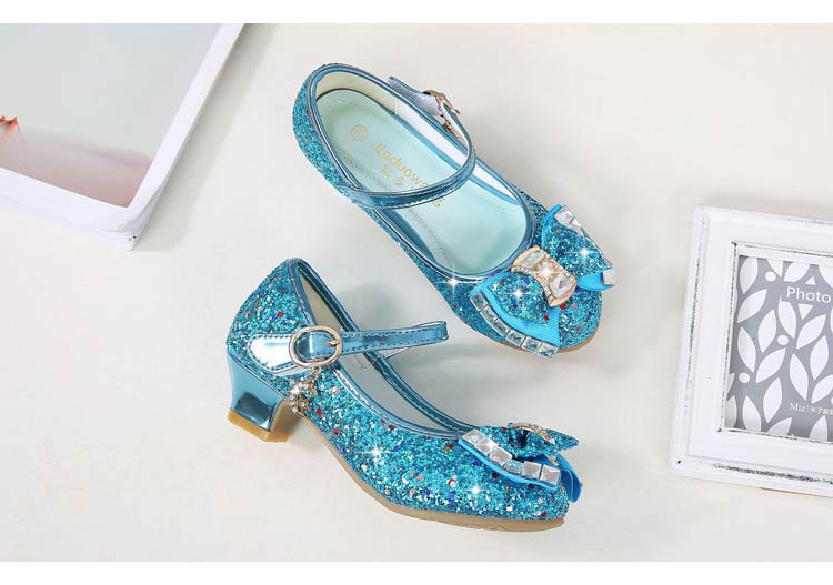 Autumn 2020 New Girls Small High Heel Shoes Sequin Shoes Surface Bow Decoration Children's Dance Shoes Autumn 2020 New Girls Small High Heel Shoes Sequin Shoes Surface Bow Decoration Children's Dance Shoes