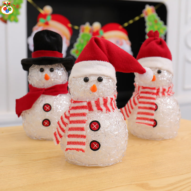 XM-6106 Sequin Brushed Snowman European Christmas Snowman Xinqite Electronic Products LED Night Light Ambience Light