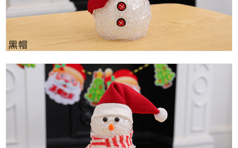 XM-6106 Sequin Brushed Snowman European Christmas Snowman Xinqite Electronic Products LED Night Light Ambience Light