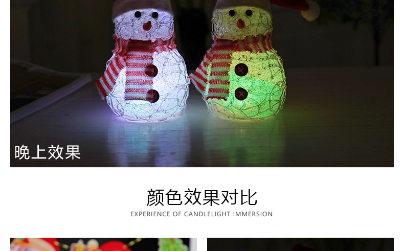 XM-6106 Sequin Brushed Snowman European Christmas Snowman Xinqite Electronic Products LED Night Light Ambience Light