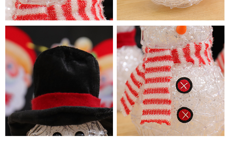 XM-6106 Sequin Brushed Snowman European Christmas Snowman Xinqite Electronic Products LED Night Light Ambience Light