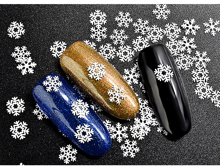 Cross-Border Christmas Patch for Nail Ornament Snowflake Sequin Series Christmas Ornaments Nail Art Nail Patch