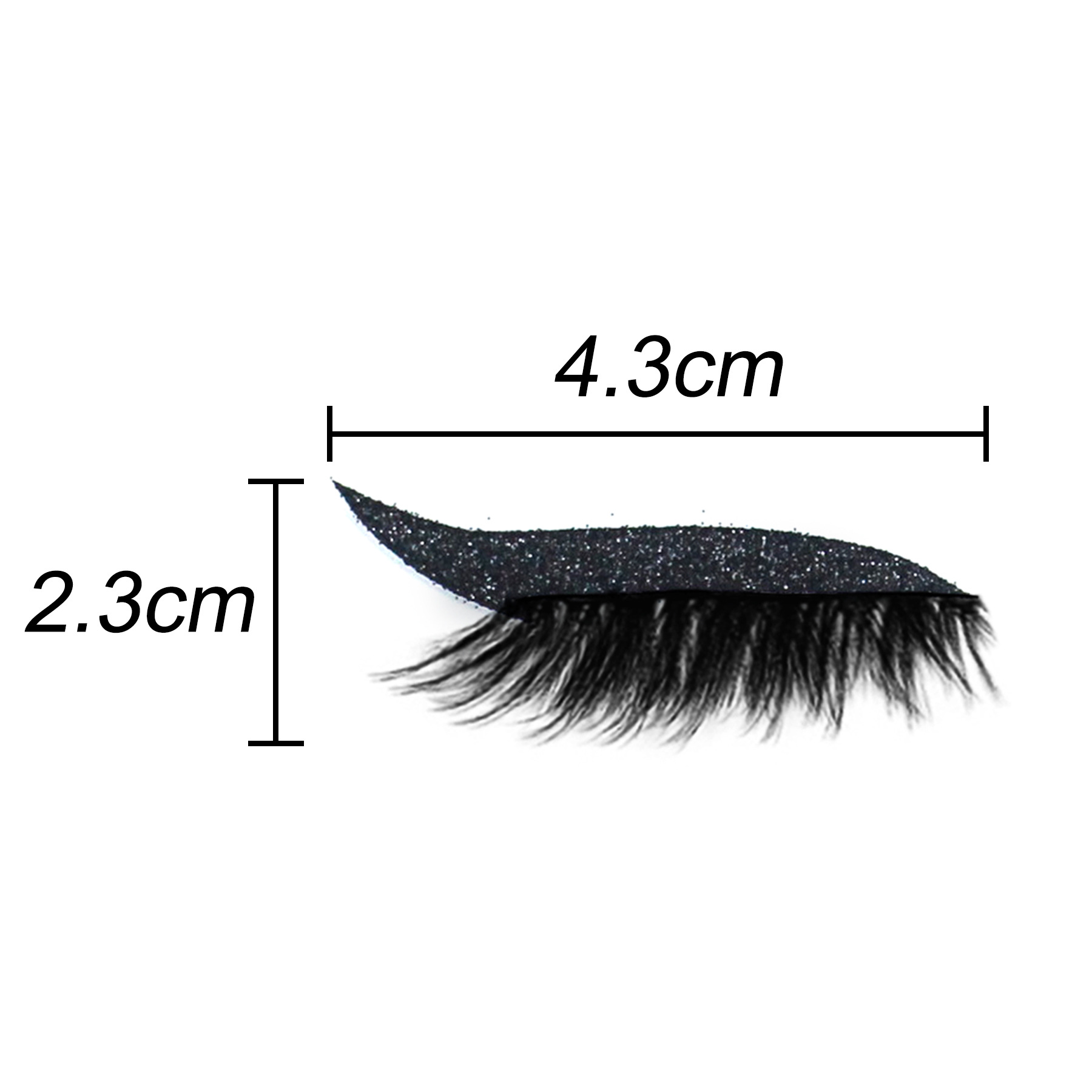 Reusable Eyeliner and Eyelash Stickers Glitter Eyeliner Stickers False Eyelashes Sequin Eye Shadow