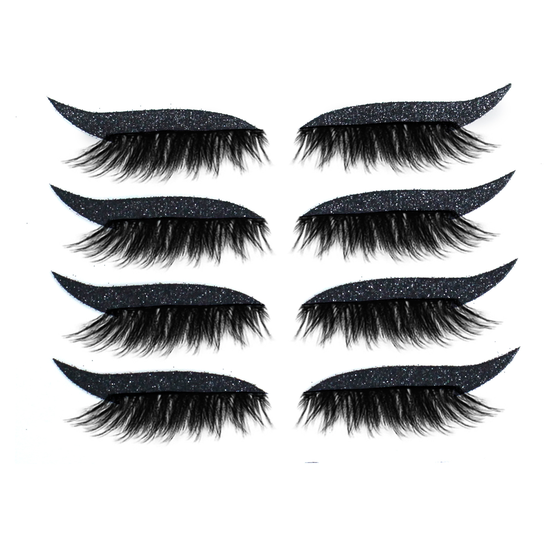 Reusable Eyeliner and Eyelash Stickers Glitter Eyeliner Stickers False Eyelashes Sequin Eye Shadow