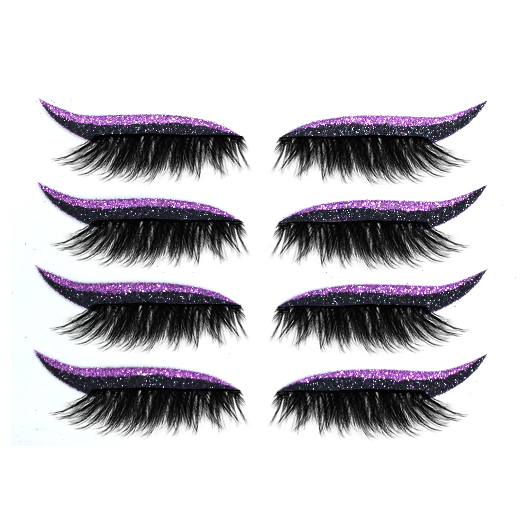 Reusable Eyeliner and Eyelash Stickers Glitter Eyeliner Stickers False Eyelashes Sequin Eye Shadow