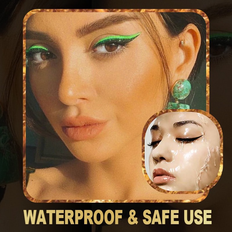 Reusable Eyeliner and Eyelash Stickers Glitter Eyeliner Stickers False Eyelashes Sequin Eye Shadow