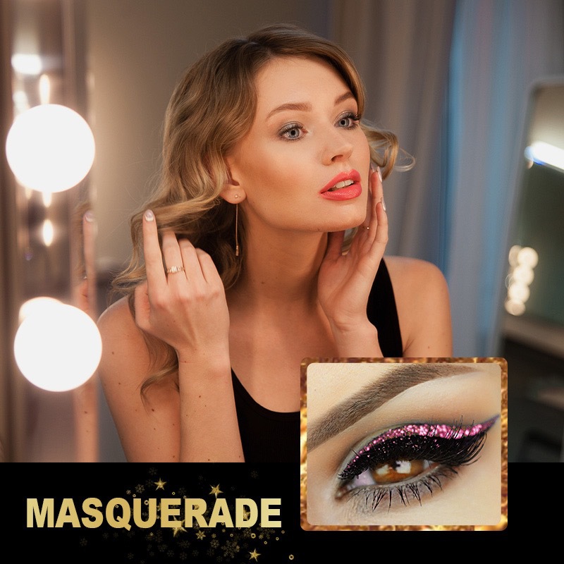 Reusable Eyeliner and Eyelash Stickers Glitter Eyeliner Stickers False Eyelashes Sequin Eye Shadow