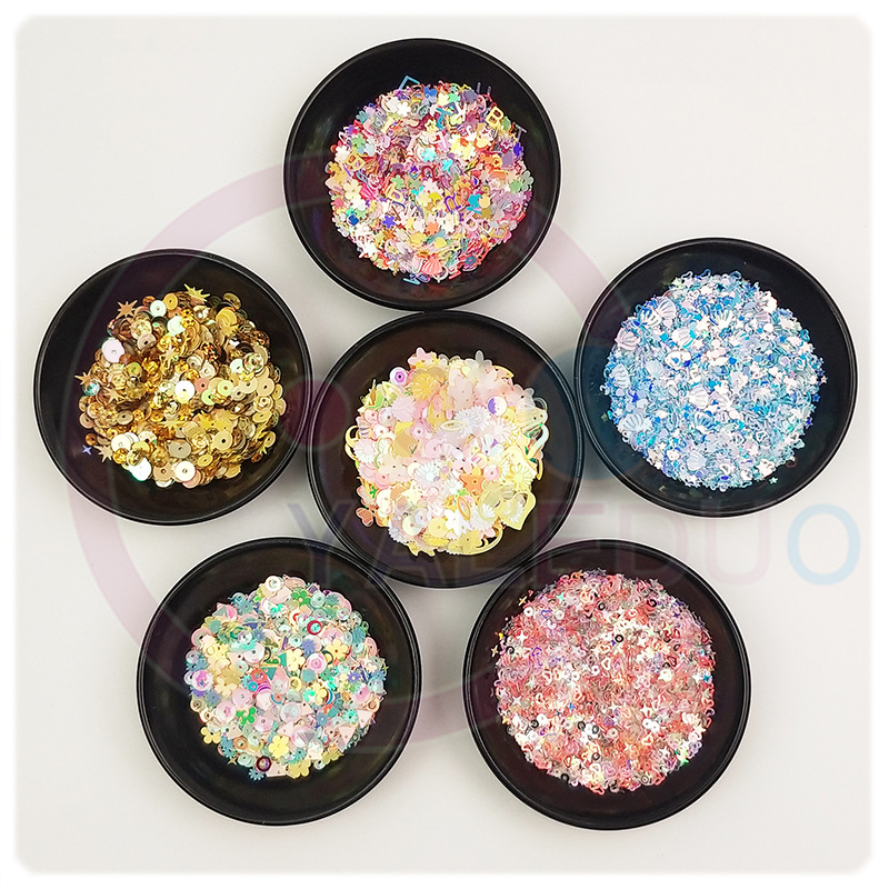 Factory Sales Mixed Sequin 5G Machine Candy Small Package Nail Ornament Foreign Trade Toy Sequins