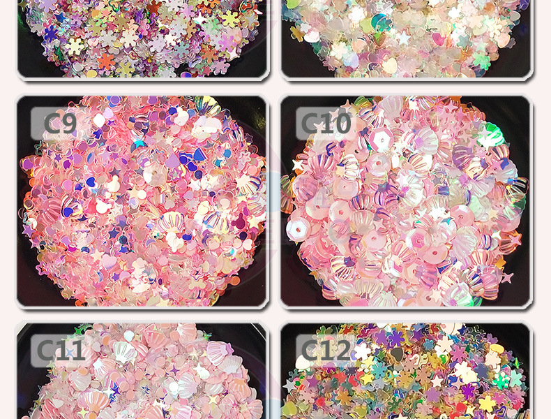 Factory Sales Mixed Sequin 5G Machine Candy Small Package Nail Ornament Foreign Trade Toy Sequins