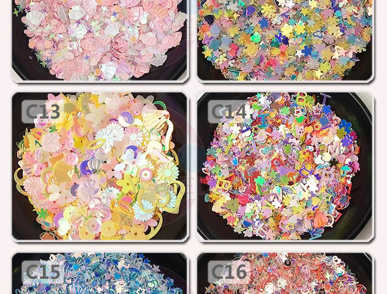 Factory Sales Mixed Sequin 5G Machine Candy Small Package Nail Ornament Foreign Trade Toy Sequins