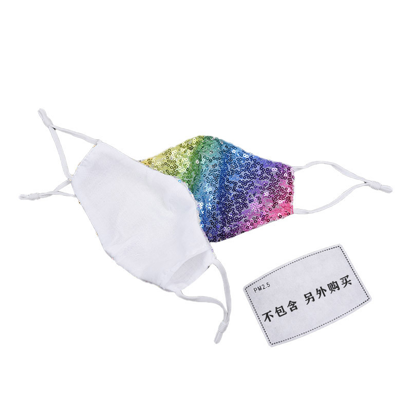 CrossBorder Foreign Trade Spot Sequin Mask Fashion Colorful Shiny Mask Personality Dustproof Mask CrossBorder Foreign Trade Spot Sequin Mask Fashion Colorful Shiny Mask Personality Dustproof Mask