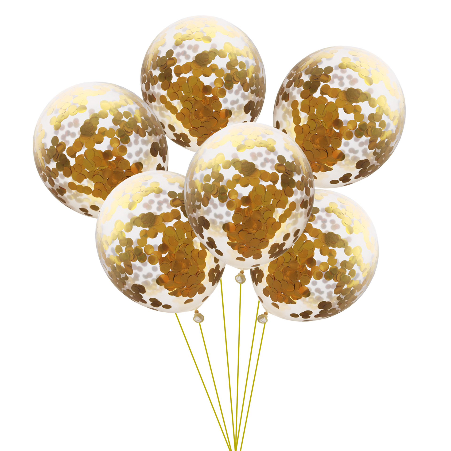 Confetti Balloon12-Inch Paper Scrap Balloon round Sequin Balloon Transparent Rose Gold Paper Scrap Latex Ball