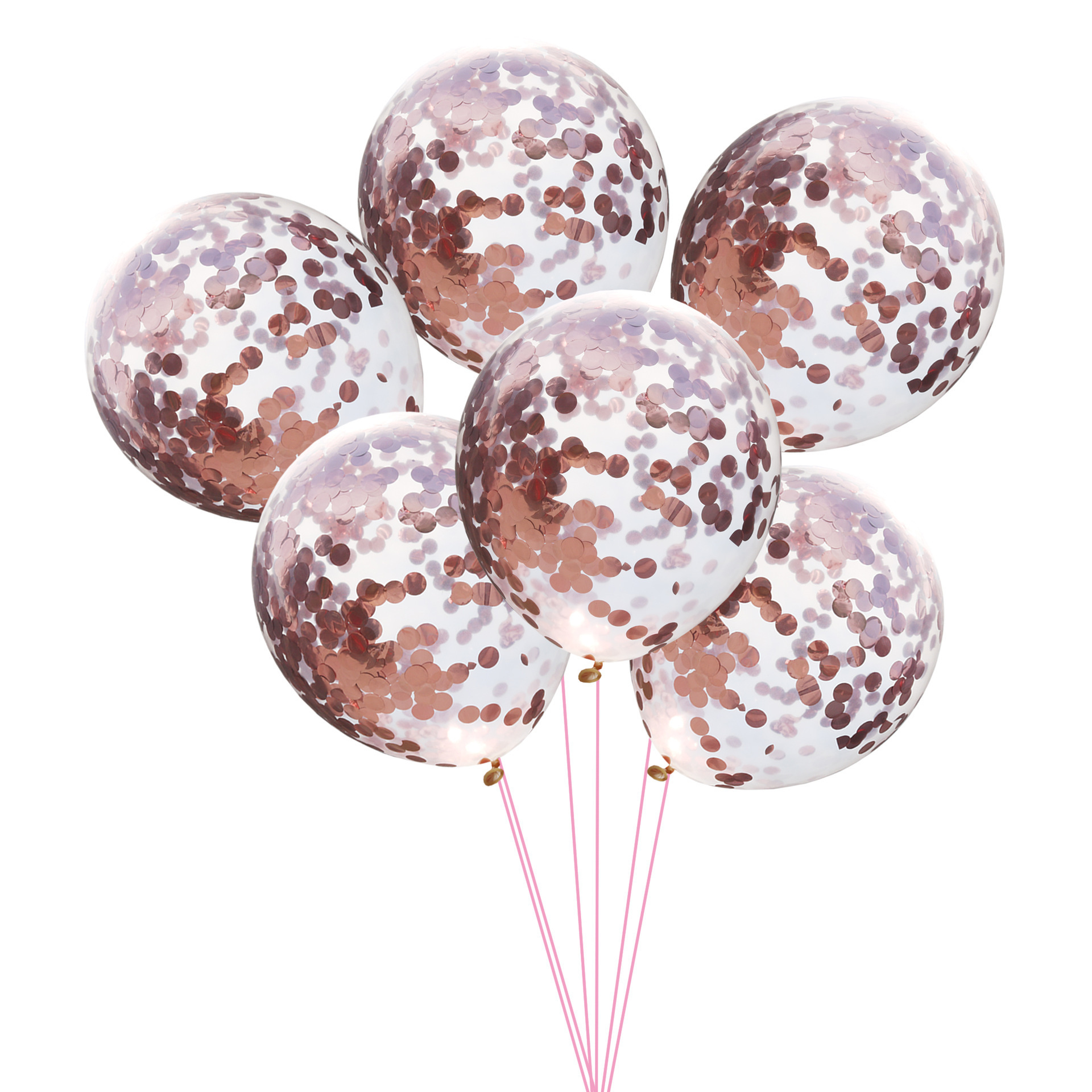 Confetti Balloon12-Inch Paper Scrap Balloon round Sequin Balloon Transparent Rose Gold Paper Scrap Latex Ball
