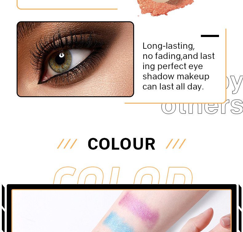 Lustre Sequin Capsule Eyeshadow Compact Waterproof Easy to Color Mashed Potatoes 12Color Eye Shadow CrossBorder Makeup