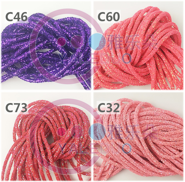 6mm Sequin Rope Rainbow Slippers Hose DIY Hair Accessories Material Hat Clothing Widget Accessories 6mm Sequin Rope Rainbow Slippers Hose DIY Hair Accessories Material Hat Clothing Widget Accessories
