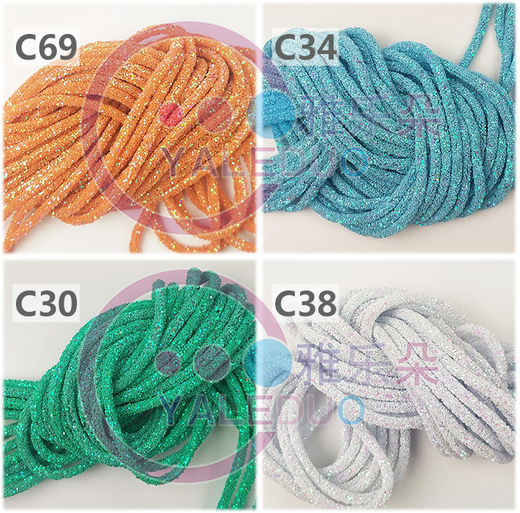 6mm Sequin Rope Rainbow Slippers Hose DIY Hair Accessories Material Hat Clothing Widget Accessories 6mm Sequin Rope Rainbow Slippers Hose DIY Hair Accessories Material Hat Clothing Widget Accessories