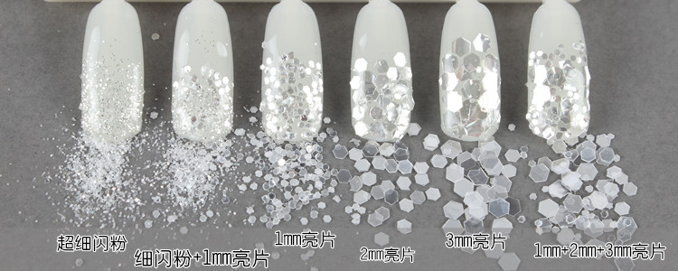 Glitter Powder Flash Powder Nail Ornament Sequin Gradient Set Laser Gel Nail Polish Makeup Epoxy Slim