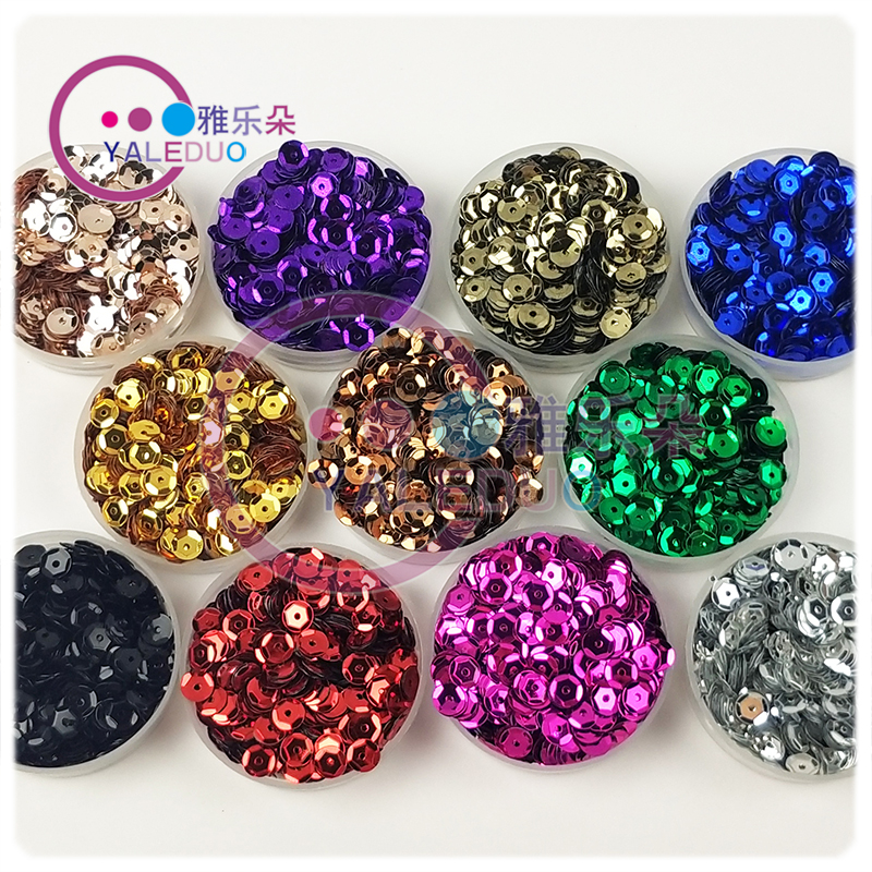 6mm Curved round Middle Hole Sequins  DIY Ornament Amblyopia Training String Perforated Sequin Clothing Material