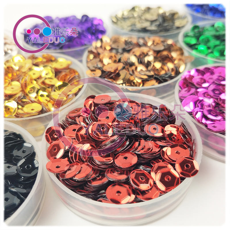 6mm Curved round Middle Hole Sequins  DIY Ornament Amblyopia Training String Perforated Sequin Clothing Material