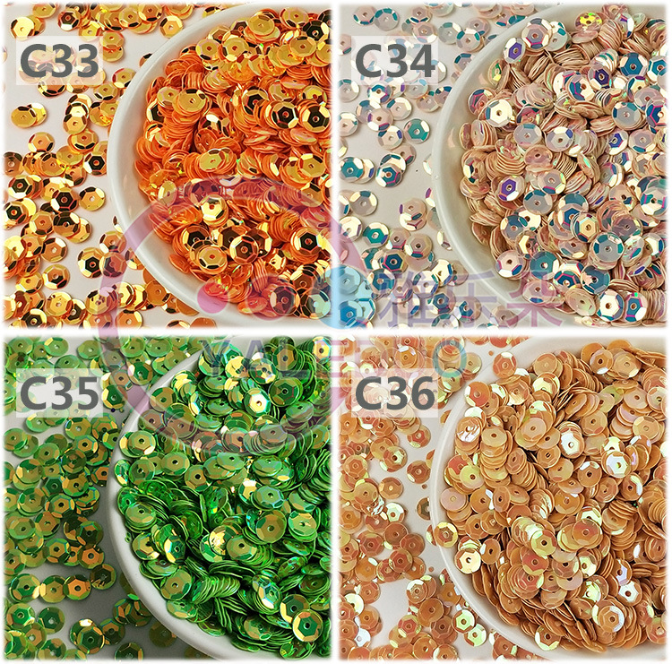 6mm Curved round Middle Hole Sequins DIY Ornament Amblyopia Training String Perforated Sequin Clothing Material 6mm Curved round Middle Hole Sequins DIY Ornament Amblyopia Training String Perforated Sequin Clothing Material