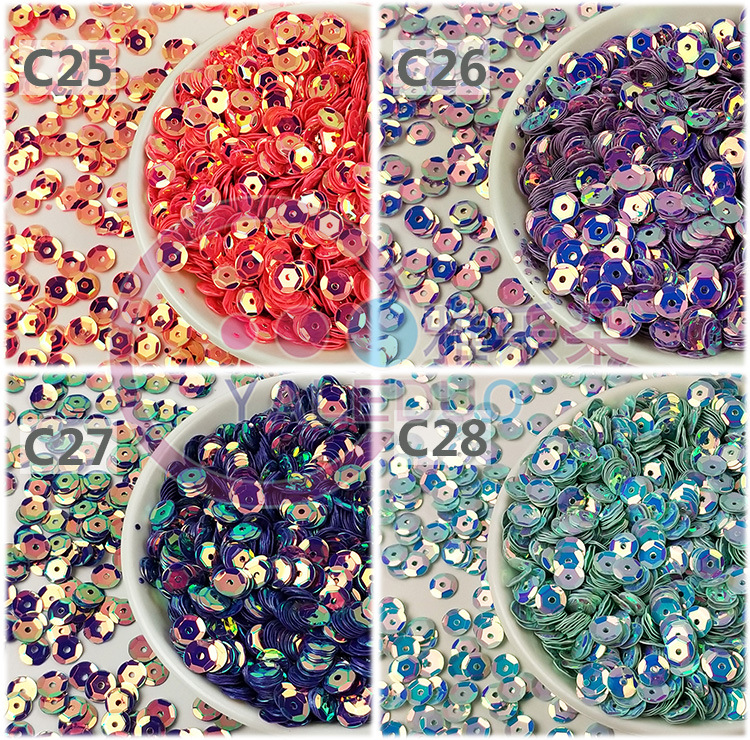 6mm Curved round Middle Hole Sequins DIY Ornament Amblyopia Training String Perforated Sequin Clothing Material 6mm Curved round Middle Hole Sequins DIY Ornament Amblyopia Training String Perforated Sequin Clothing Material