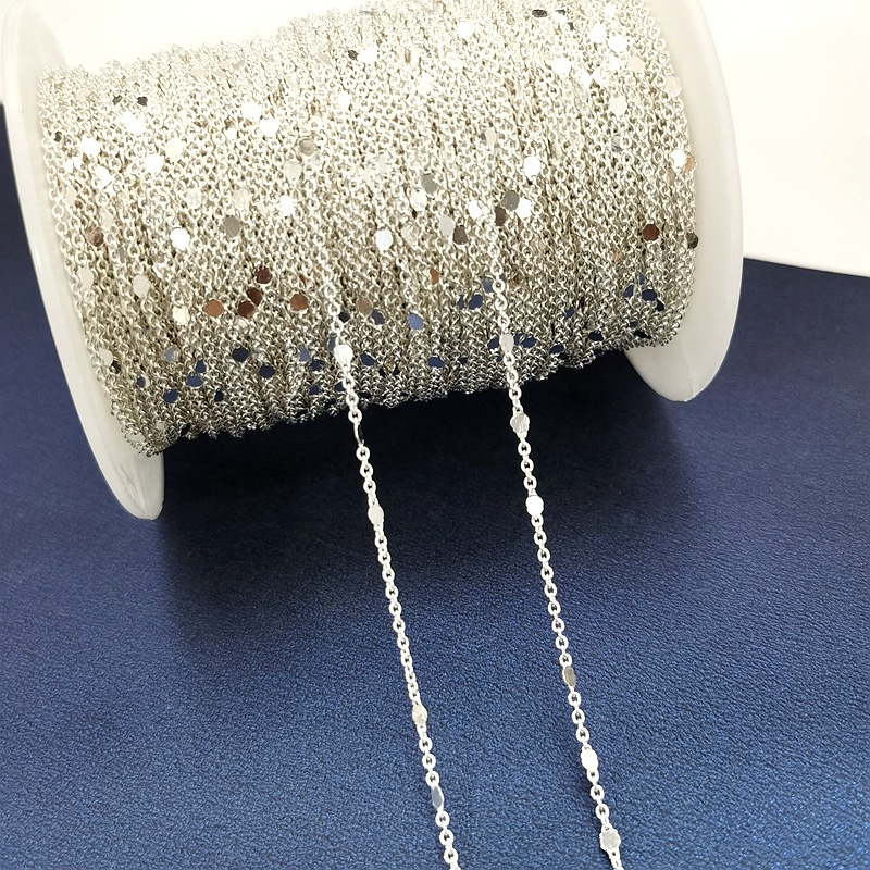 Material Chain Tassel Strong Color Retention 15mm Sequin Chain Necklace Bracelet Hairpin Material Yiwu Accessories Whole