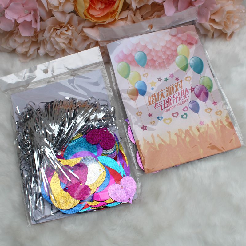 Wedding Wedding and Wedding Room Decoration Atmosphere Layout Balloon Rain Silk Pendant Sequin Pendant Wholesale Wedding Wedding and Wedding Room Decoration Atmosphere Layout Balloon Rain Silk Pendant Sequin Pendant Wholesale