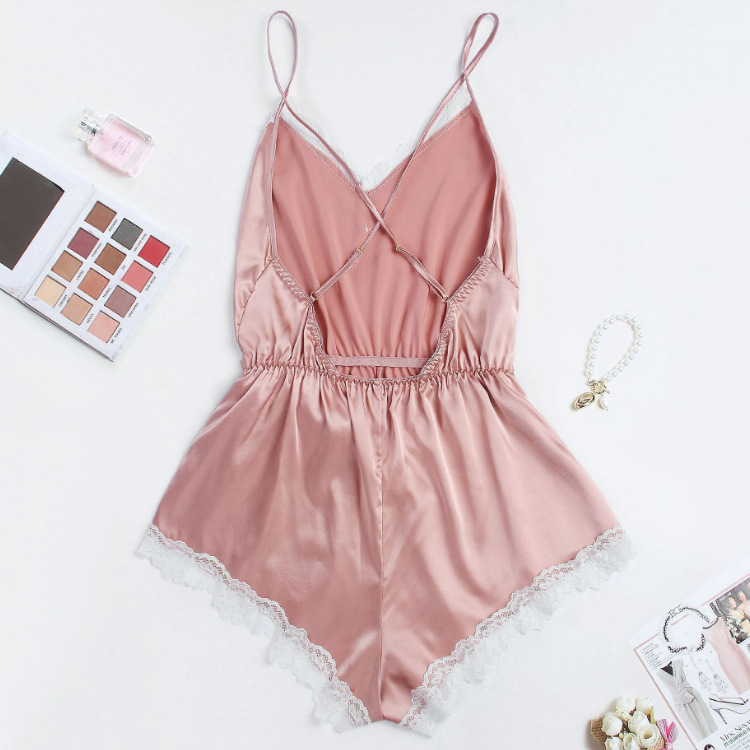 Sexy Production European and American Foreign Trade Supply One-Piece Artificial Silk Lace Edge Sexy Lingeriesexy pajamas Sexy Production European and American Foreign Trade Supply One-Piece Artificial Silk Lace Edge Sexy Lingeriesexy pajamas
