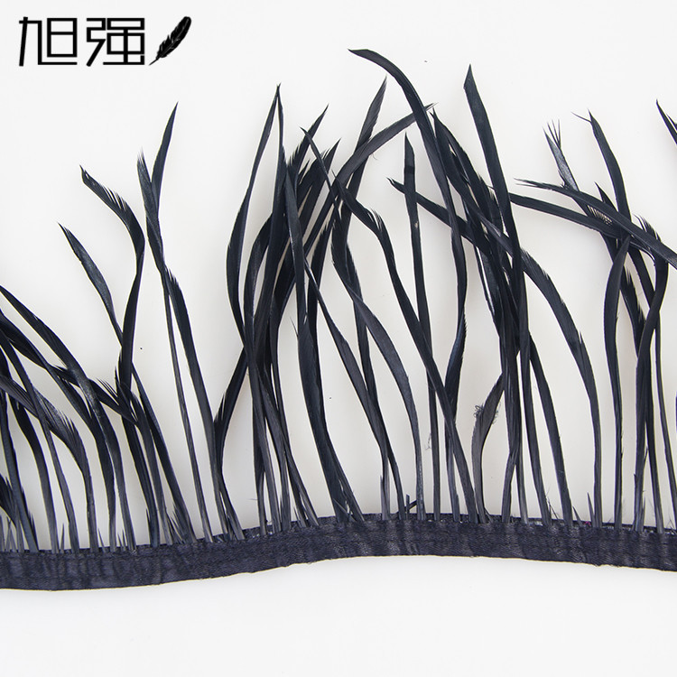 Manufacturer 13-15 cm bird hair silk plus cloth edge ostrich hair silk lace ostrich hair plus ribbon 2-139