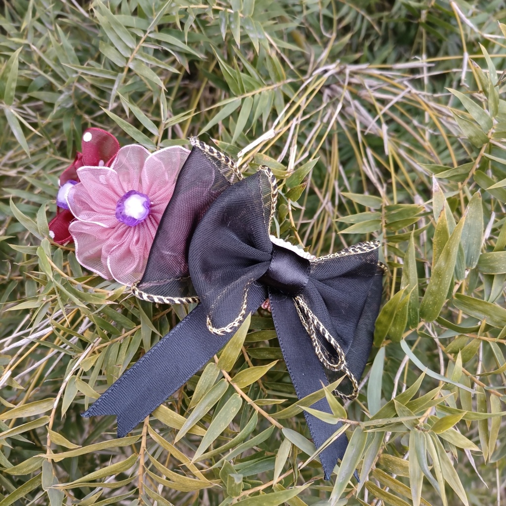 Internet Celebrity Hairpin Hair Hoop 2022 New Hair Band Lace Golden Edge Petals Simple Children's Bow Headband