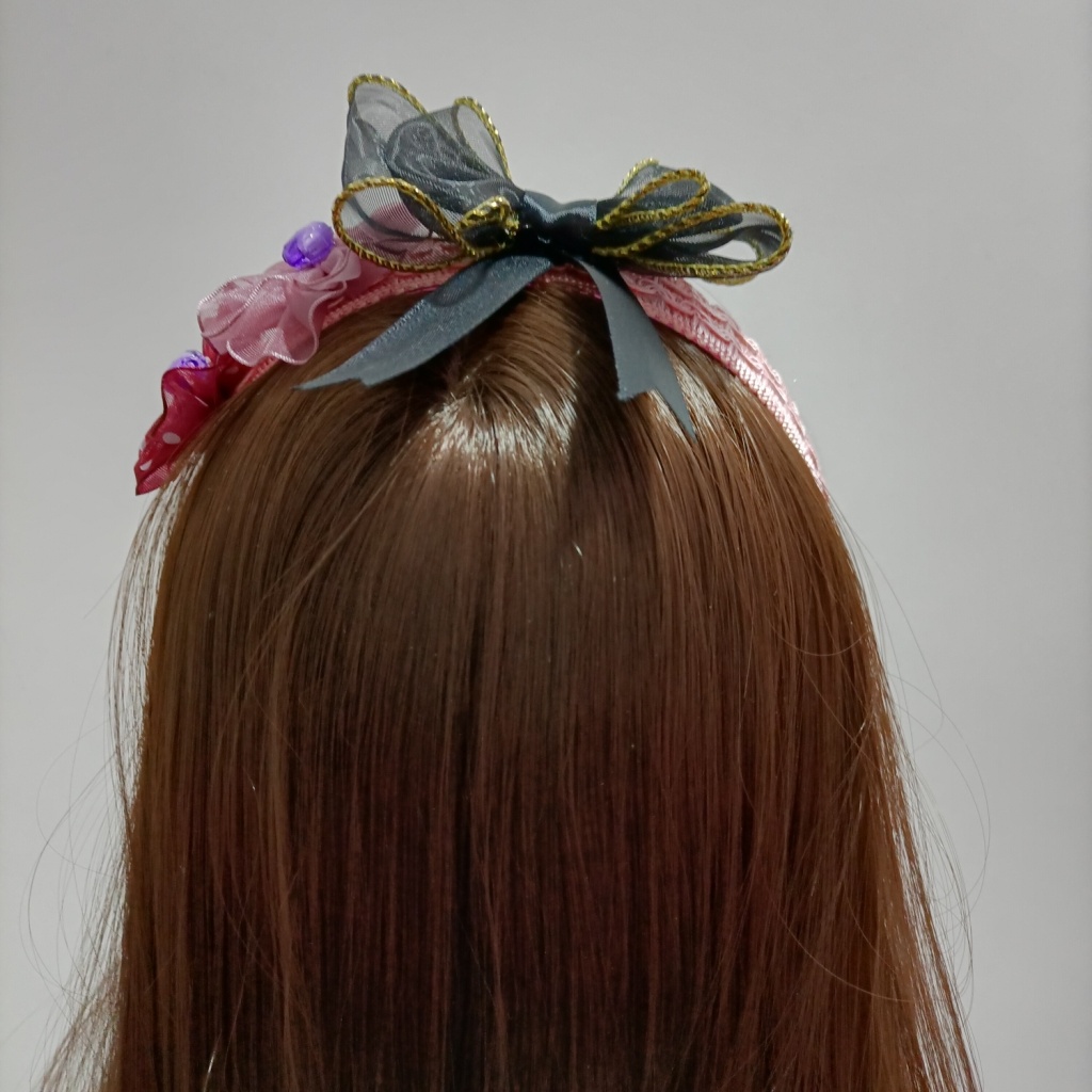 Internet Celebrity Hairpin Hair Hoop 2022 New Hair Band Lace Golden Edge Petals Simple Children's Bow Headband
