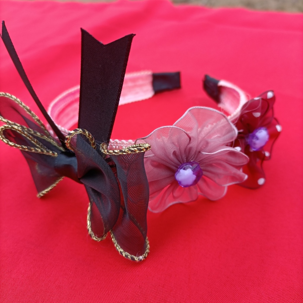 Internet Celebrity Hairpin Hair Hoop 2022 New Hair Band Lace Golden Edge Petals Simple Children's Bow Headband