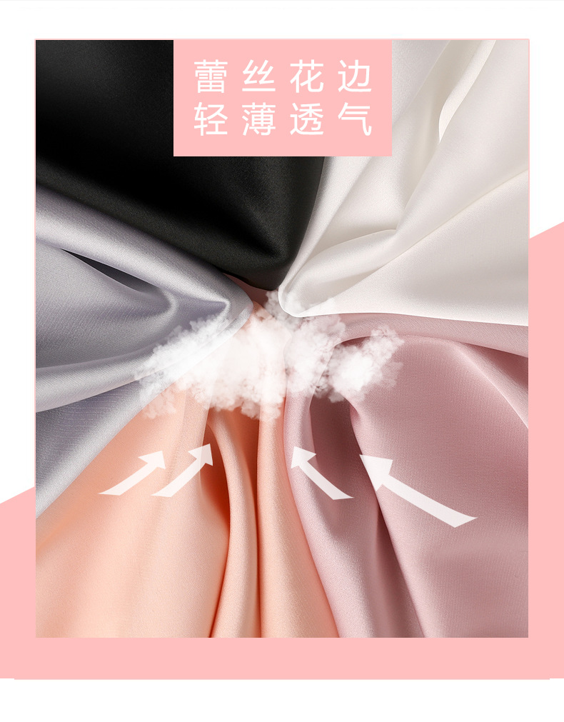 Women's Safety Pants Summer Anti-Exposure Loose High Waist Non-Curling Ice Silk Thin Lace Edge Home Base Shorts