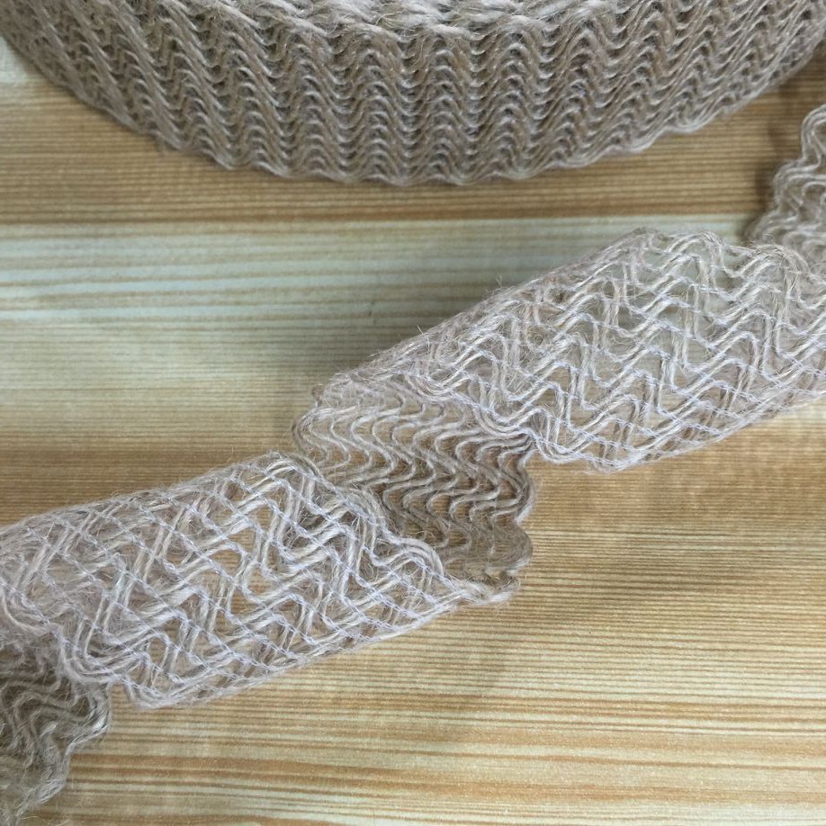 Lace edge linen gift box packaging ribbons bouquet decorative rope high - grade hemp linen roll