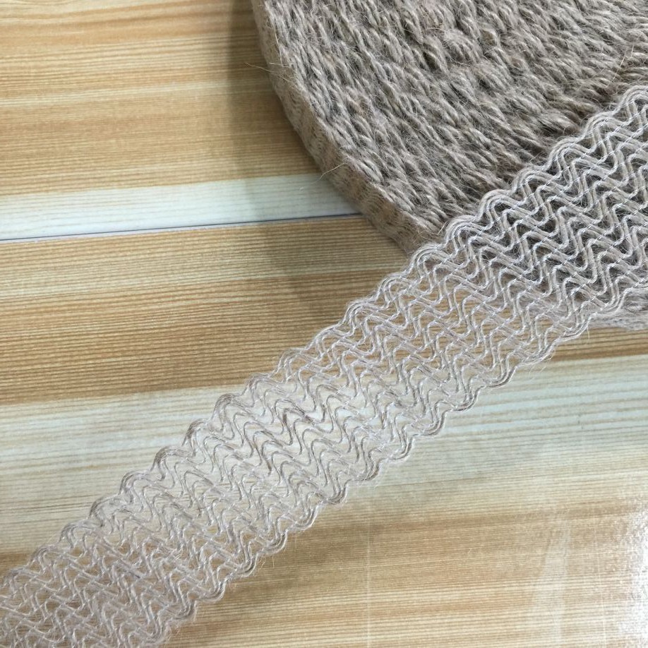 Lace edge linen gift box packaging ribbons bouquet decorative rope high - grade hemp linen roll