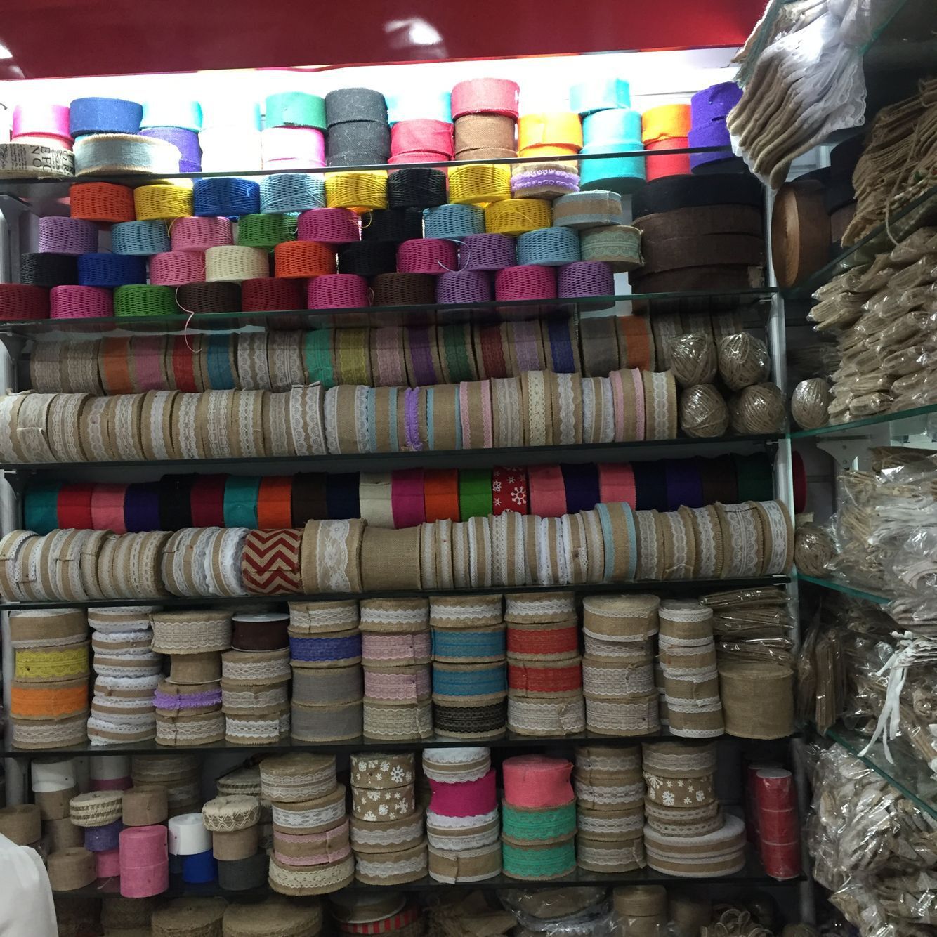 Lace edge linen gift box packaging ribbons bouquet decorative rope high - grade hemp linen roll
