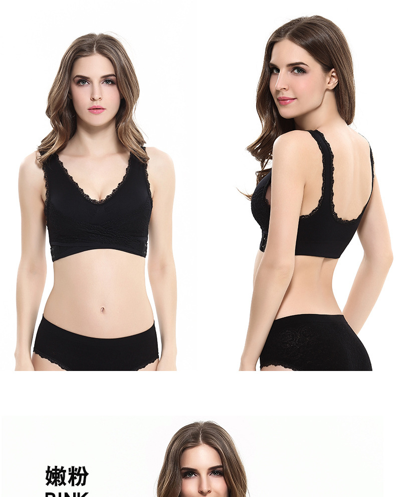 Cross Side Buckle Lace Edge No Steel Ring Large Size Sports Brassiere Super Gathered Adjustable Yoga Vest Underwear Cross Side Buckle Lace Edge No Steel Ring Large Size Sports Brassiere Super Gathered Adjustable Yoga Vest Underwear