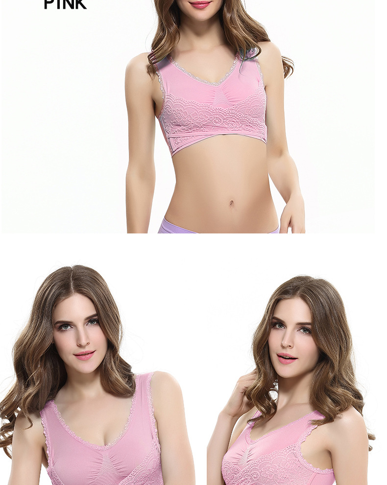 Cross Side Buckle Lace Edge No Steel Ring Large Size Sports Brassiere Super Gathered Adjustable Yoga Vest Underwear Cross Side Buckle Lace Edge No Steel Ring Large Size Sports Brassiere Super Gathered Adjustable Yoga Vest Underwear