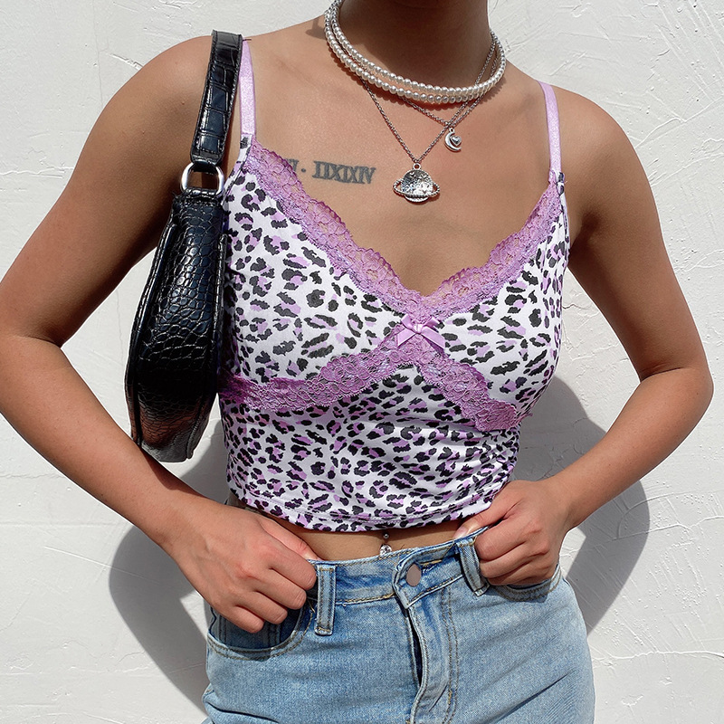2020 cross-border foreign trade fashion sexy women's wear crop lace close edge Condole belt vest female hair substitute