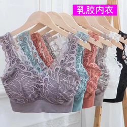 Velvet Lace Edge V-neck Terry Warm Vest Thickened Base with Chest Pad Warm Vest Beauty Back Underwear Women