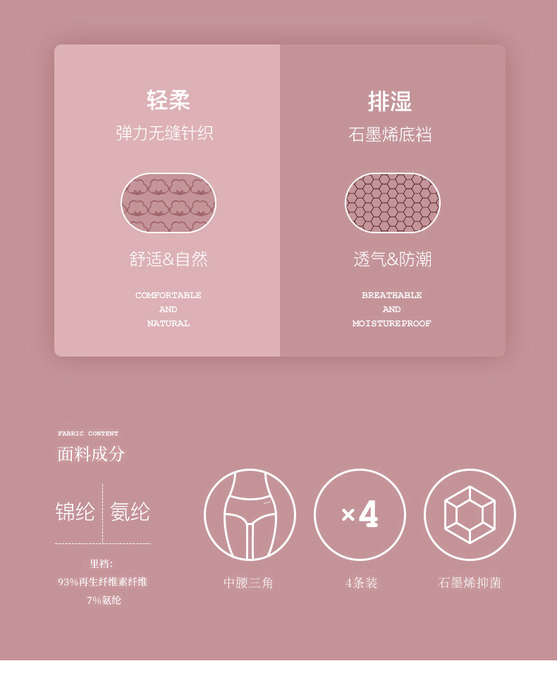 Pack Of Four Pairs Miss Qianjin Sweet Bowknot Underwear Girl Graphene Cotton Stall Breathable Macaron Briefs Pack Of Four Pairs Miss Qianjin Sweet Bowknot Underwear Girl Graphene Cotton Stall Breathable Macaron Briefs