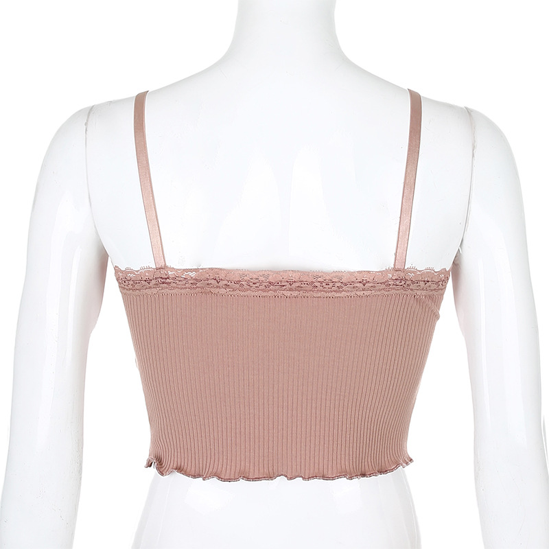 Foreign Trade Hot Style Aliexpress hot selling Sexy Women's Wear Vneck Lace Lace Edge show Thin women with suspenders