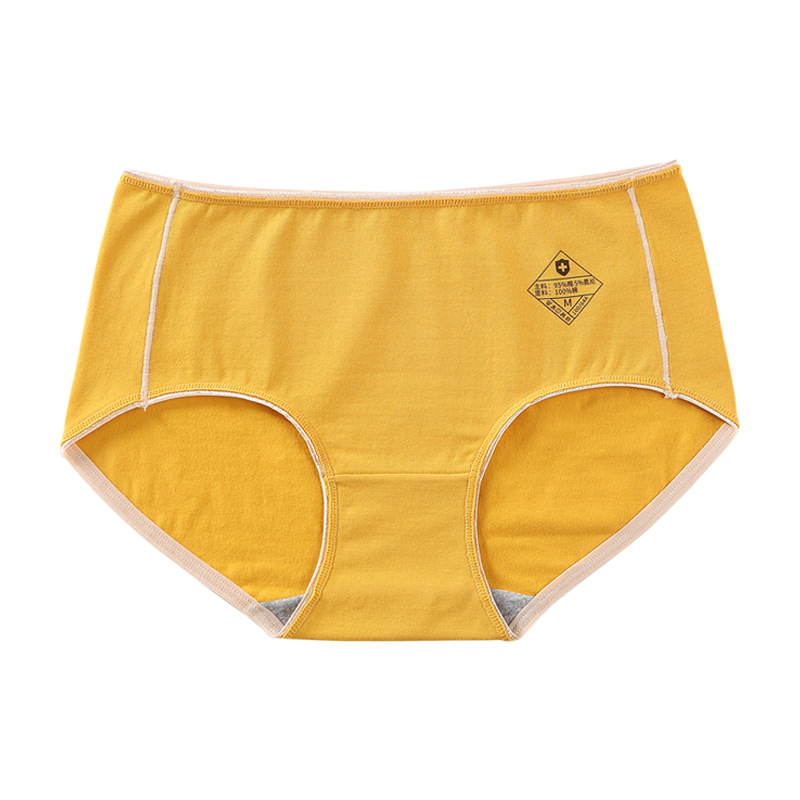 Underwear Pure Cotton All Cotton Crotch Antibacterial MidWaist Seamless Girl Girl Japanese Lace Edge Breathable Briefs