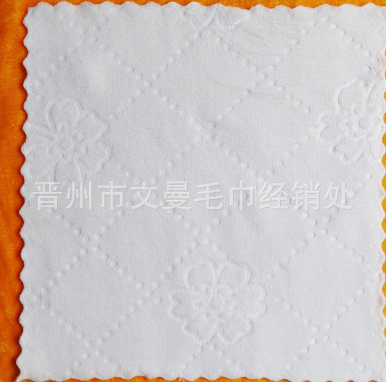 kitchen towel Cut Edge Small Tower 180G Ultrasonic Lace Fiber 23 23 Square Towel White Kitchen Disposable Hotel Wipes