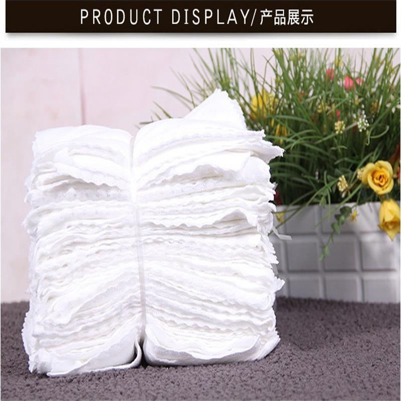kitchen towel Cut Edge Small Tower 180G Ultrasonic Lace Fiber 23 23 Square Towel White Kitchen Disposable Hotel Wipes
