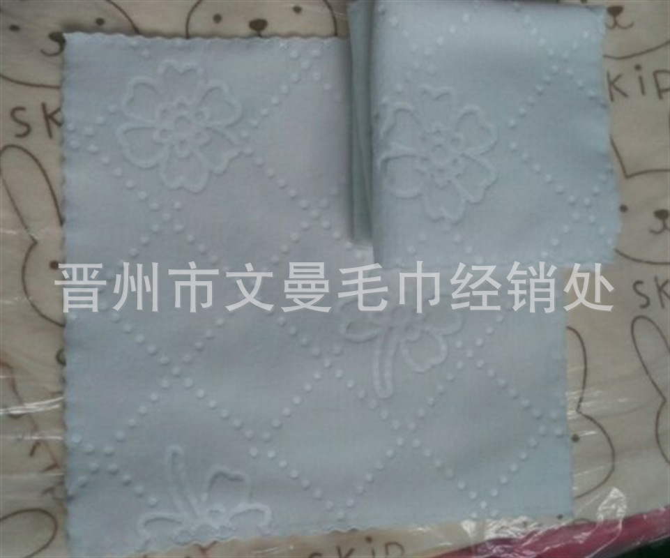 kitchen towel Cut Edge Small Tower 180G Ultrasonic Lace Fiber 23 23 Square Towel White Kitchen Disposable Hotel Wipes