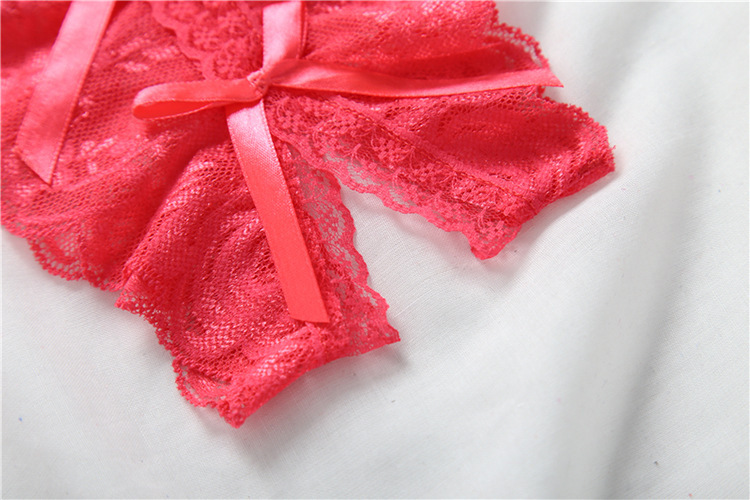 Long Night Sexy Lacing Open T-Back T-Shaped Panties Women's Transparent Large Size Sexy Lace Edge Lace Strap Underwear