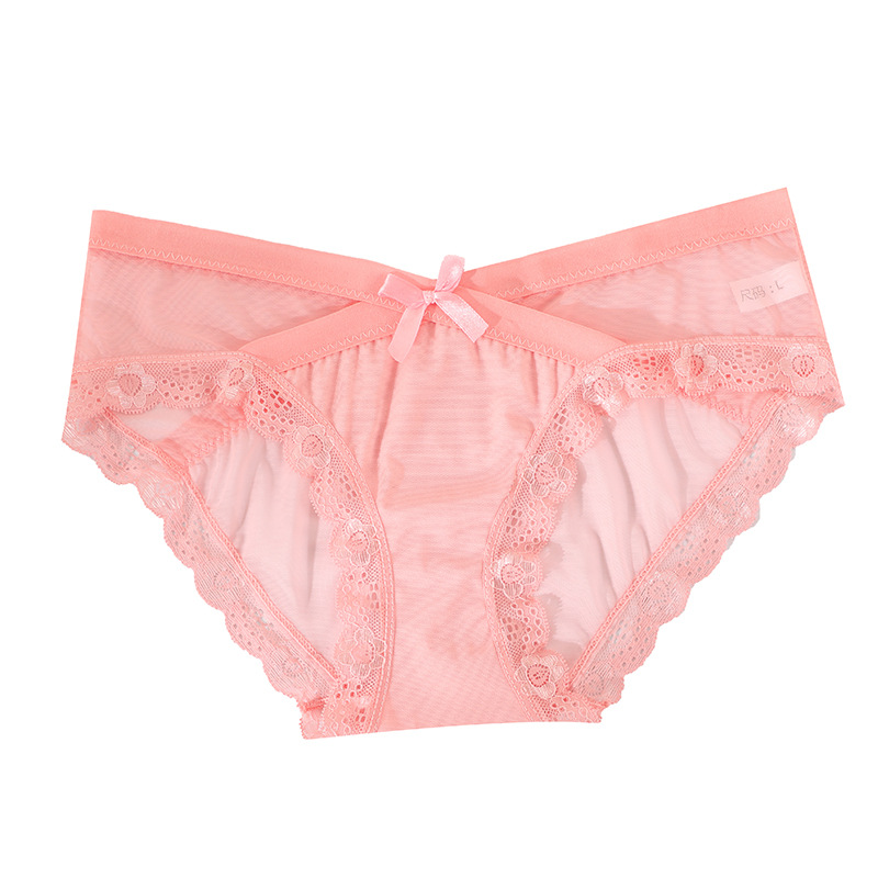 Sexy Seduction Low Waist Seamless Women&#039;s Underwear with Zero Binding Bowknot Factory Direct Sales