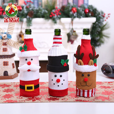 United States the new bottle set of Christmas glories bowknot props manufacturers selling linen bottle set of holiday United States the new bottle set of Christmas glories bowknot props manufacturers selling linen bottle set of holiday