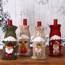 United States the new bottle set of Christmas glories bowknot props manufacturers selling linen bottle set of holiday United States the new bottle set of Christmas glories bowknot props manufacturers selling linen bottle set of holiday